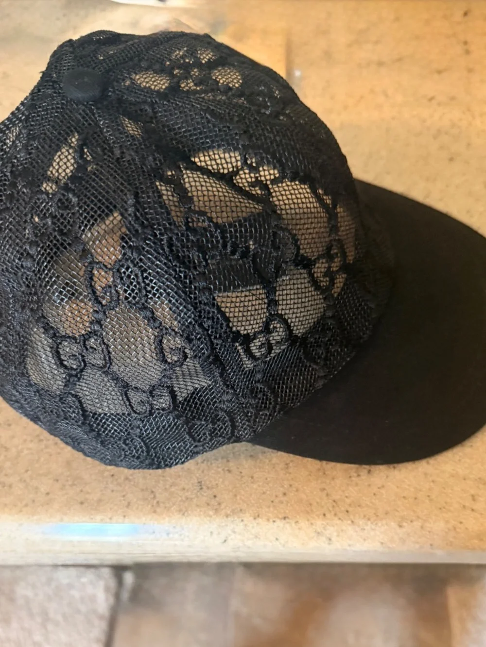 Gucci black mesh hat